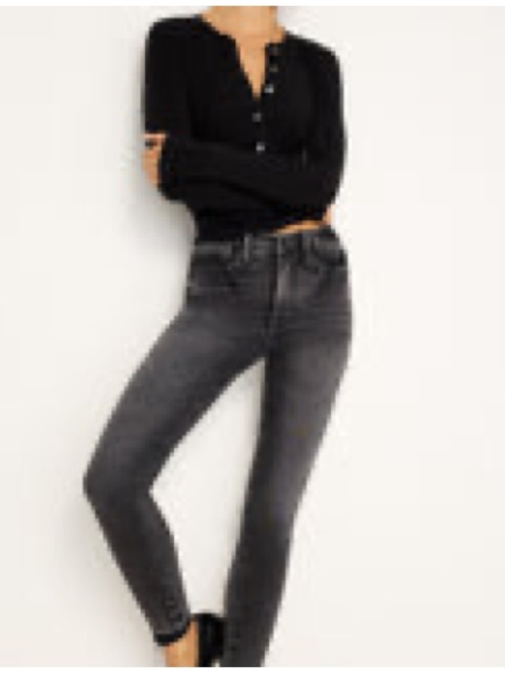 GOOD AMERICAN GOOD WAIST SKINNY JEANS | BLACK338